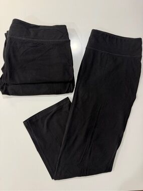 Women's Black Stretch Yoga Pants bundle of 3